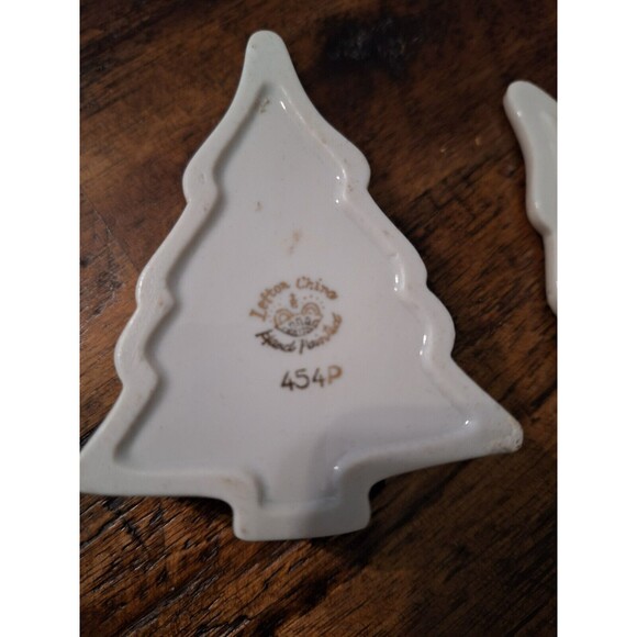 Lefton Hand Painted Christmas Kitsch coll Trinket‎ Candy Box #454p  Vintage - Picture 6 of 6